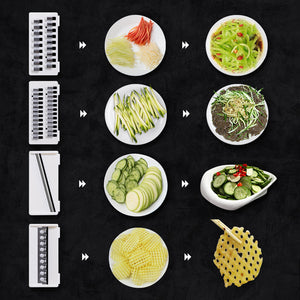 Multi-Function Vegetable Cutter & Slicer – 4-in-1 Kitchen Tool with Peeler, Grater & Julienne Blades | Cookli UK