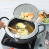 Stainless Steel Deep Fryer Pot with Thermometer & Oil Drain Rack – 20cm / 24cm | Cookli UK