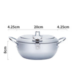 Stainless Steel Deep Fryer Pot with Thermometer & Oil Drain Rack – 20cm / 24cm | Cookli UK
