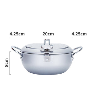 Stainless Steel Deep Fryer Pot with Thermometer & Oil Drain Rack – 20cm / 24cm | Cookli UK