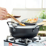 Stainless Steel Deep Fryer Pot with Thermometer & Oil Drain Rack – 20cm / 24cm | Cookli UK