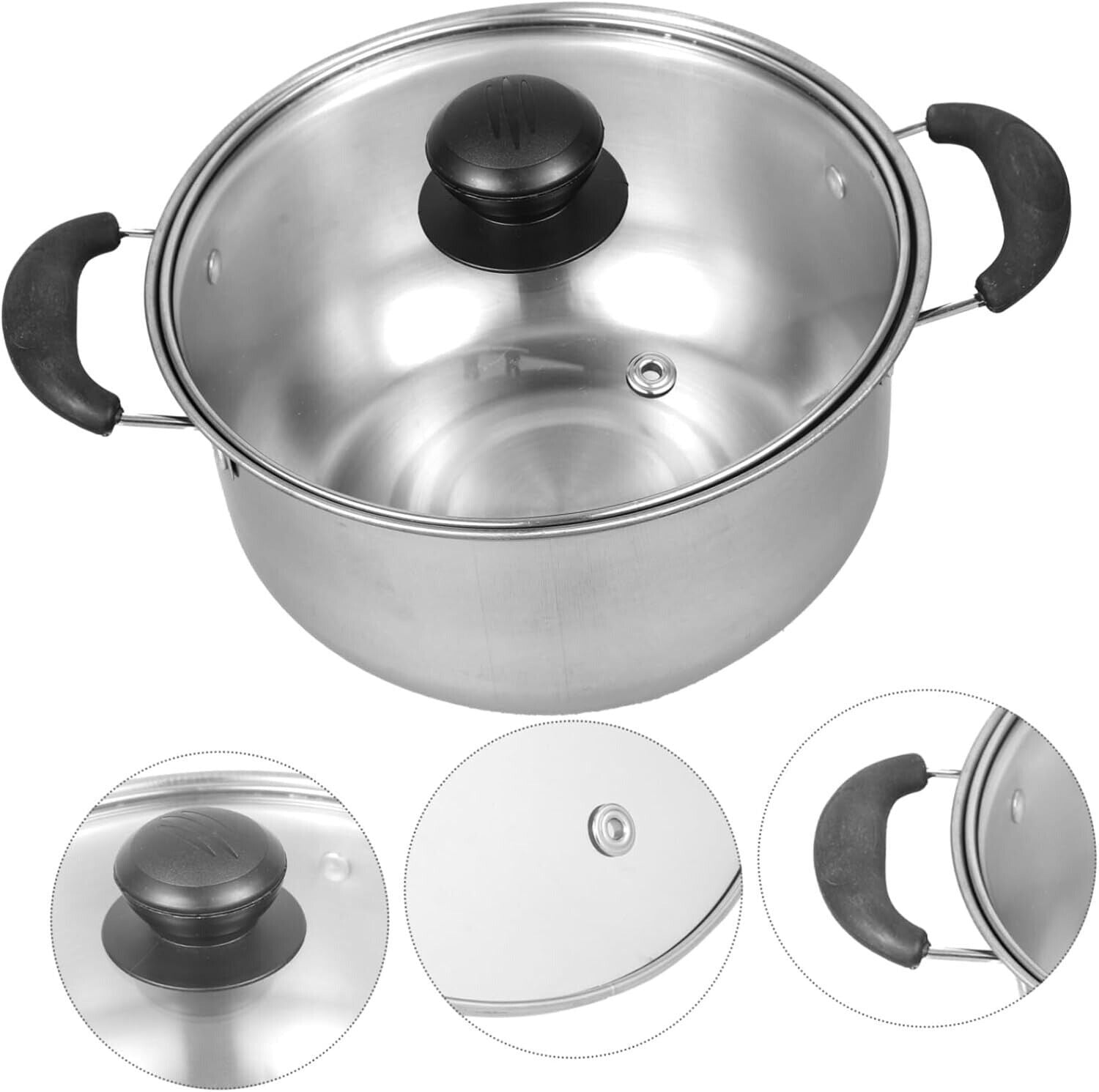 5PCS Stainless Steel Saucepan Set – Induction Cooking Pots with Lids | Cookli UK
