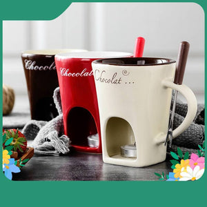 Mini Ceramic Fondue Mug Set – Chocolate, Cheese & Butter Warmer | Cookli UK

Create cosy, indulgent moments with this personal fondue mug set — perfect for chocolate, cheese, butter, or even mini ice cream fondues. Designed in elegant Nordic style, it’s crafted from high-quality ceramic for durability and heat resistance.

Whether you're preparing a sweet treat for one or serving up a fun fondue night with friends, this compact set makes it easy. Ideal for gifting, romantic nights in, or elevating your kitc