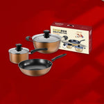 3-Piece Cast Iron Cookware Set – Non-Stick Pots & Pans for Home Cooking | Cookli UK

Bring timeless durability and elegance to your kitchen with this 3-piece cast iron cookware set. Featuring a sleek light luxury style and superior non-stick coating, this set is designed for everyday cooking with professional results.

Perfect for sautéing, simmering, boiling, and slow-cooking, this versatile set suits any stovetop — from gas to induction. The cast iron construction ensures even heat distribution, while the