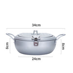 Stainless Steel Deep Fryer Pot with Thermometer & Oil Drain Rack – 20cm / 24cm | Cookli UK