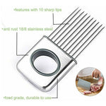 Metal meat tenderizer with text highlighting features on a white background