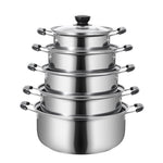 5PCS Stainless Steel Saucepan Set – Induction Cooking Pots with Lids | Cookli UK