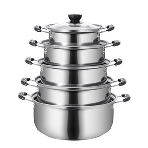5PCS Stainless Steel Saucepan Set – Induction Cooking Pots with Lids | Cookli UK